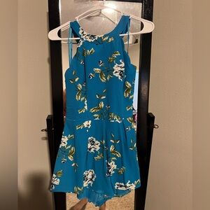 Miami blue floral romper. Worn once!